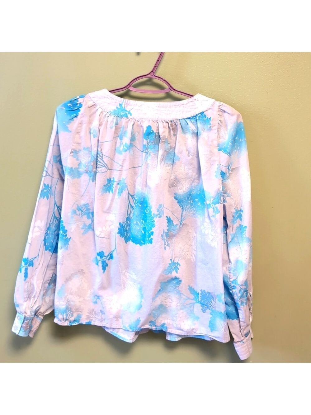 Calvin Klein Watercolor Peasant Top - Picture 5 of 9